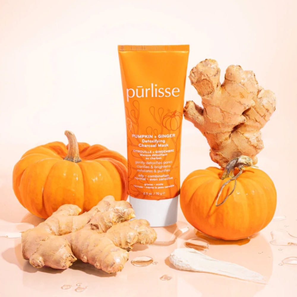 BRAND NEW Purlisse Pumpkin + Ginger Detoxifying Charcoal Mask